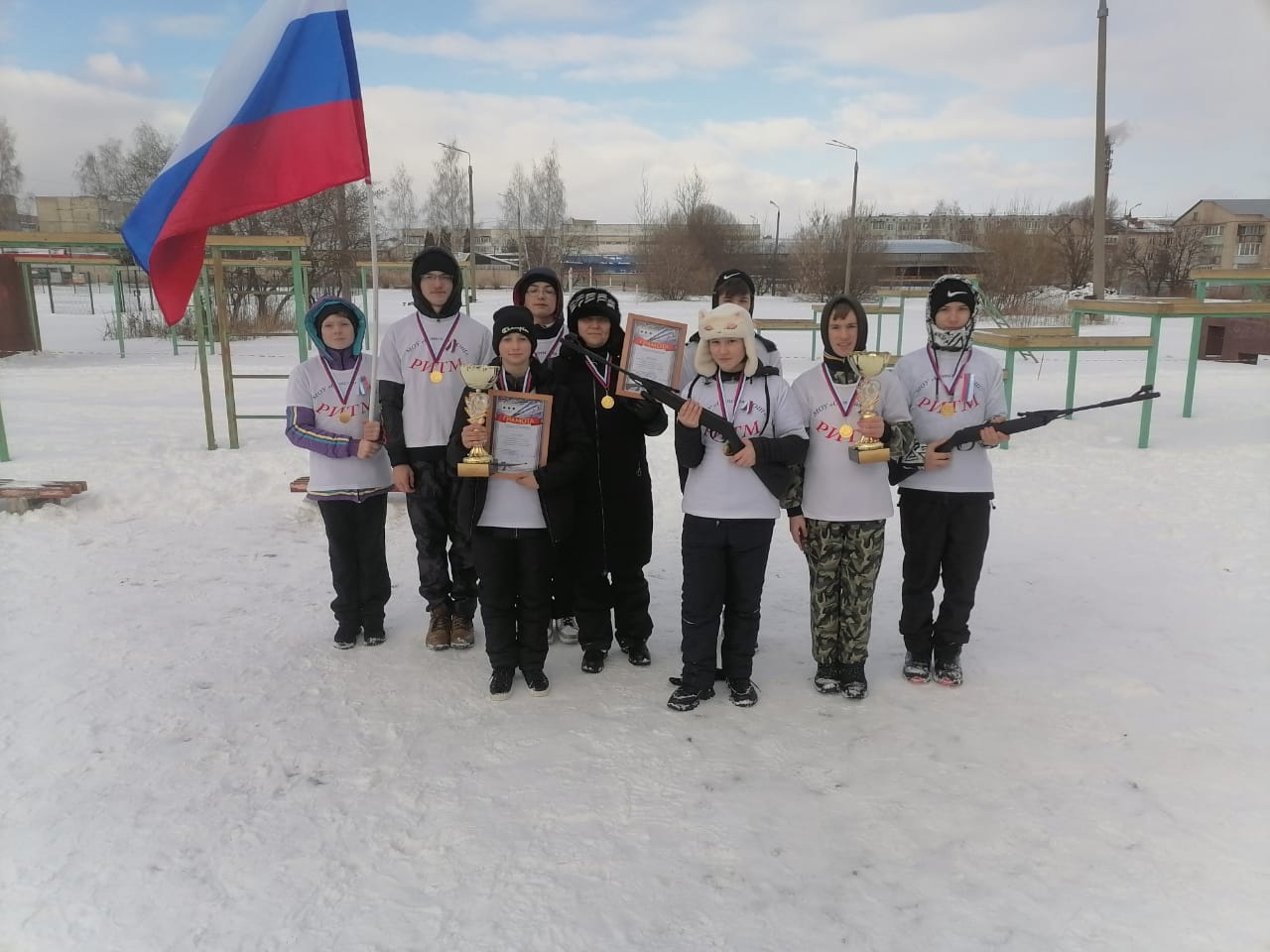 Районные соревнования по биатлону..